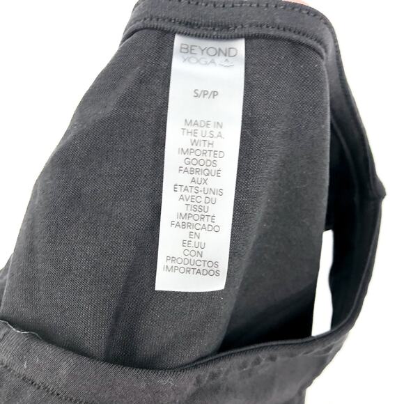 BEYOND YOGA Around The World Front Twist Dress Small Black Sleeveless NWT - Picture 9 of 10